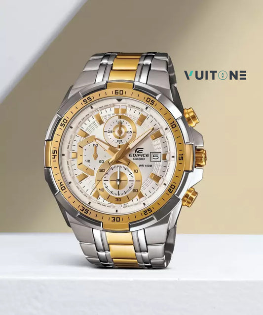 EFR-539SG-7AVUDF Dial Dual Tone Stainless Steel Band Analog Watch